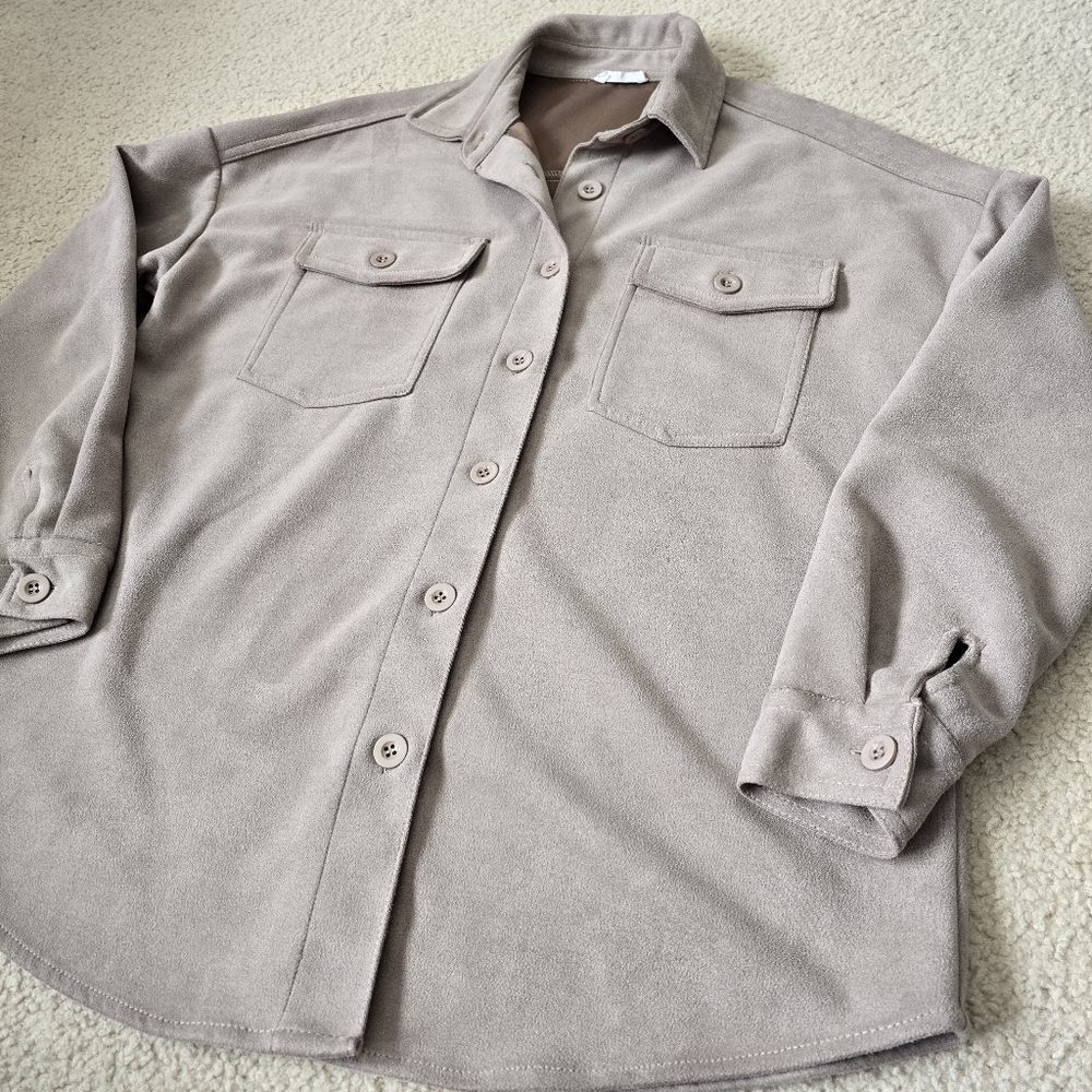 114. Lightweight Button Down Shacket